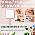 thumbnail image 6 of RAGUPEL Hand Mirrors with Handle,Flat Square Hand Mirror 6.3"*3.5"*0.4" Small Mirror,Hidden Comb Handle Handheld Mirror,Style2, 6 of 7