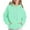 Mint Green, variant on Mgmyaa Women's Raglan Sleeve Hoodie Long Sleeve Drawstring Hooded Top Casual Sweatshirt with Pockets