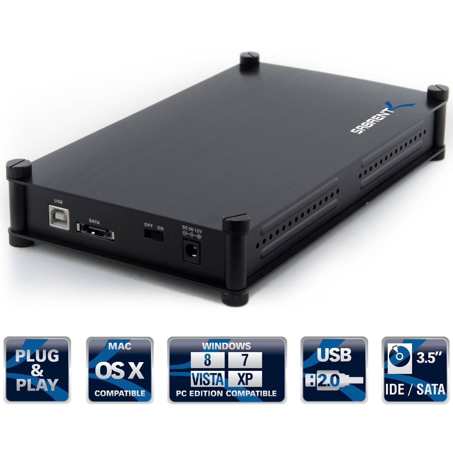 Sabrent esata/usb ide/sata hard disk drive enclosure walmart.com