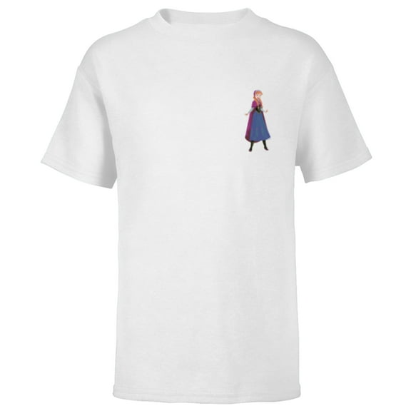 Disney Frozen Anna Small Pose - Short Sleeve T-Shirt for Kids - Customized-White