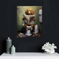 thumbnail image 4 of JEUXUS Dog Reading the Newspaper On Toilet Funny Painting Framed Giclee Art Design By Artist Lucia Heffernan 16x20in, 4 of 4