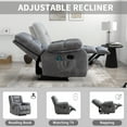 thumbnail image 5 of Bonzy Home 36'' Massage Recliner Chair with Heat and Vibration – Soft Fabric Manual Reclining Chair for Living Room and Bedroom – Light Gray, 5 of 10