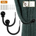 thumbnail image 1 of AMERTEER 2 Pcs Crochets en Forme de U pour Rideaux, Attaches Murales, Traitement de Fenêtre Robuste pour Accessoires de Maison, 1 of 9