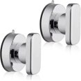 thumbnail image 1 of Set of 2 Suction Cups Door Handle Sucker Handle Drawer Cabinet Refrigerator Glass Door Portable Movable Handle with Strong Suction Cup Bathroom (Silve, 1 of 5
