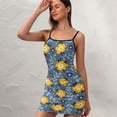 thumbnail image 3 of Ladies Elegant Sling Sleeveless Sexy Dress flowers, 3 of 6