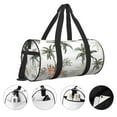 thumbnail image 5 of Bingfone Vintage Palm Trees Print Gym Duffle Backpack for Men Women,Travel Weekender Carry-On Bags with Detachable Back Pack Straps for Traveling Overnight Climb Sports, 5 of 8