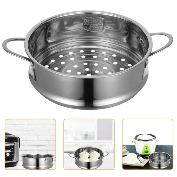 Topbathy 16cm Stainless Steel Steam Basket Universal Steaming Rack for Dumplings Food Veggies Dim Sum