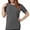 Charcoal, variant on - Delta Sigma Phi Color Logo T Shirt - Womens Comfort Colors® Shirt