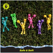 Aqua Unisex Flip Flying Multicolor Child Dive Stix Pool Diving Set, 6 Pieces, 6 in Length