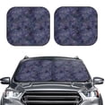 thumbnail image 2 of Balery 2 Piece Watercolor Indigo Car Windshield Sun Shade|Foldable Front Windshield Shade for Car Front Window for Most Sedans SUV Truck-Large, 2 of 7