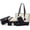 4-Black&White, variant on AICARE Women's 2-Piece Handbag Tote Bag Set with Matching Wallet