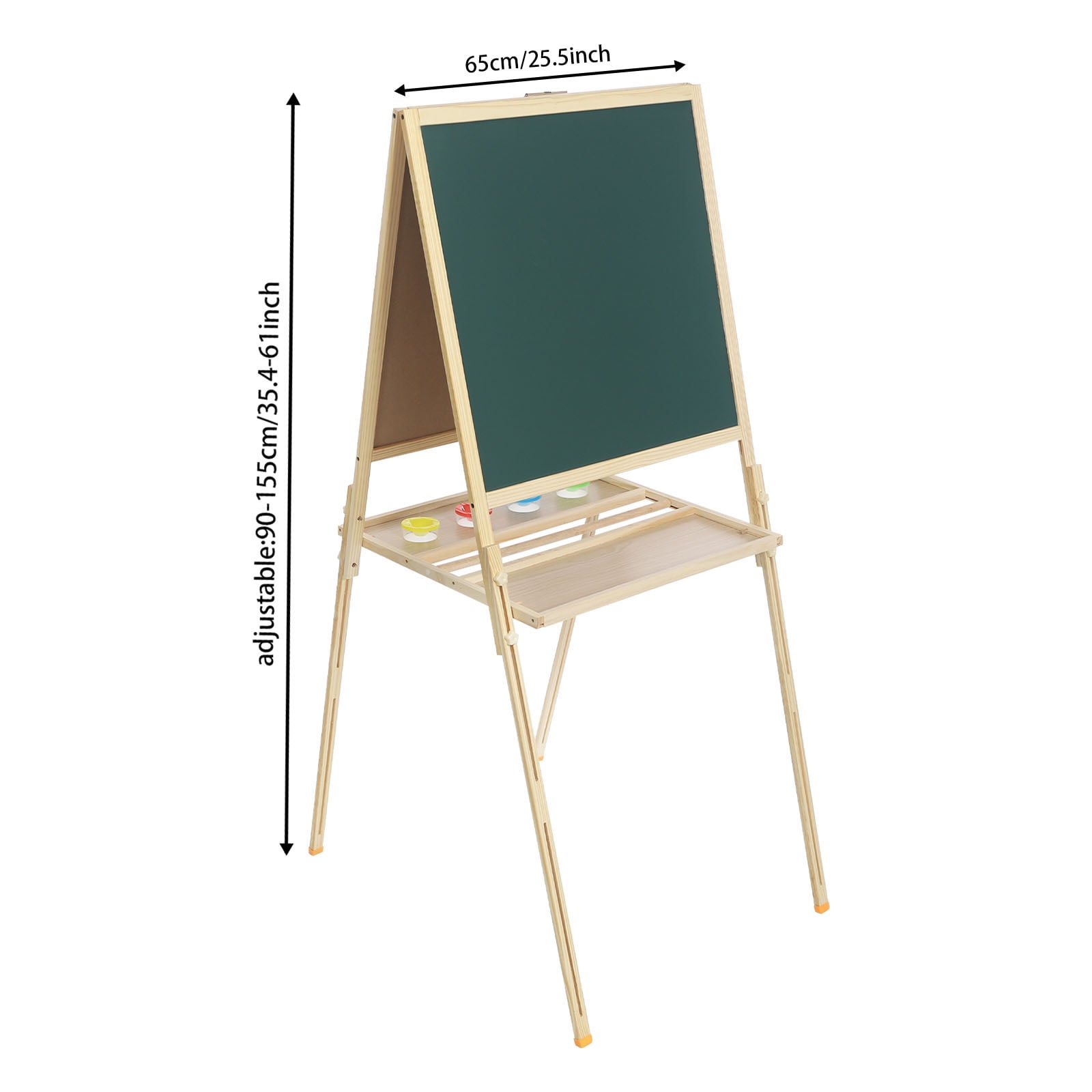 Wood Easel for Kids, Wooden Art Easel Kid Easel 35.4-61in Adjustable Standing Art Easel for Children, Beginner, Student for 2-8 Years Old