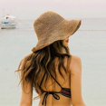 thumbnail image 1 of Womens Sun Hats Wide Brim Summer Beach Hat for Women Foldable Travel Straw Hat, 1 of 3