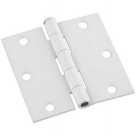 National Hardware - V512 3.5 3-1/2" Plain Bearing SQR Mortise Door Hinge, 3/pk - White