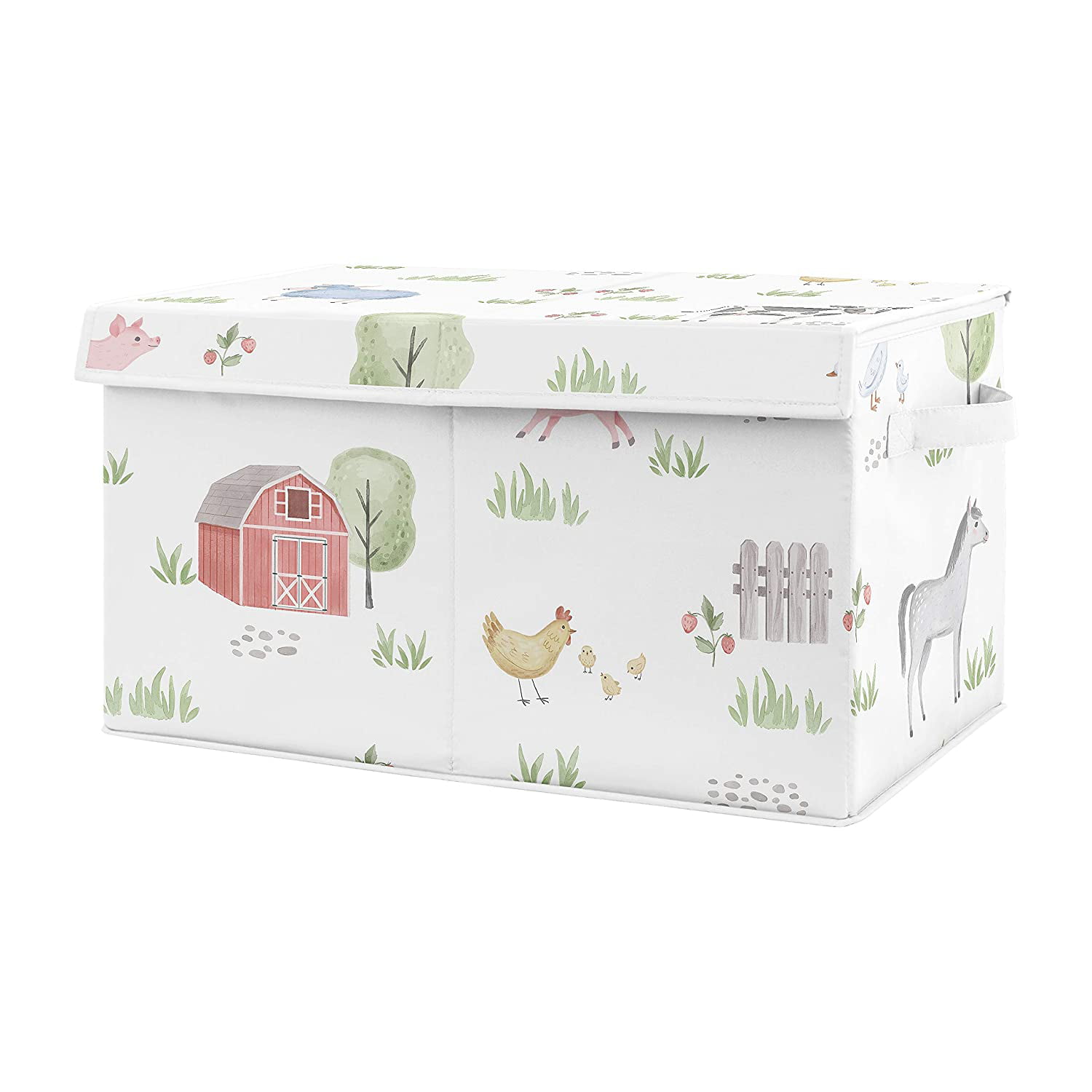 Construction Truck Baby Boy Nursery Fabric Toy Bin Storage Box by Sweet Jojo 