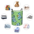 thumbnail image 4 of Balery Motorcycle Riding Dinosaur Cesta de ropa redonda con asas, impermeable, independiente, para ropa, juguetes, dormitorio y familia-Small, 4 of 6