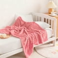 thumbnail image 6 of Fluffy Flannel Toddler Bed Blanket, Warm and Fuzzy Plush Stripes Crib Throw, 30 x 40 inches, Pink, 6 of 6