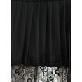 thumbnail image 6 of Yartina Womens Y2k Lace Mini Skirt Sexy Pleated Ruffle Lace Trim Layered Flowy Short Skirts Black M, 6 of 7