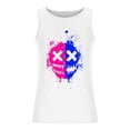 thumbnail image 4 of Teissuly Men's Tank Colorless Gradient Printing Round Neck Thin Strap Leakage Back Regular Casual Sports Tank Blouses, 4 of 5