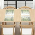 thumbnail image 4 of 4 PCS Washable Tablemats for Home Farmhouse, Easy to Clean Foldable Heat Resistant PVC Weave Rectangle Table Mats for Home Ornaments, Green Floral, 4 of 6