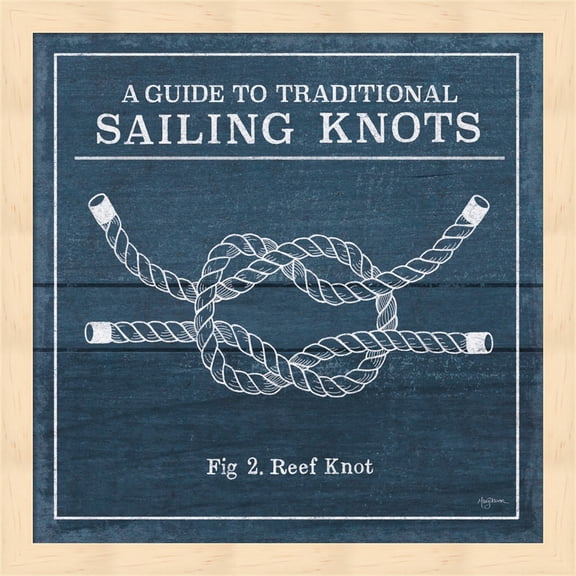 Vintage Sailing Knots III by Mary Urban, Framed Wall Art, 13.25W x 13.25H