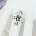 thumbnail image 4 of Charming Tropical Seahorse Inlay Abalone Shell .925 Silver Band Ring for Female Anniversary Size -7, 4 of 6