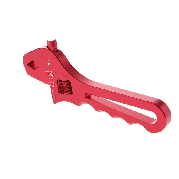 Ingeniero Llave de ángulo ajustable de mandíbula fina de tamaño bolsillo AN3-16AN Aluminio Ligero rojo Yotijar Accesorios de llave inglesa AN