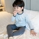 thumbnail image 3 of Conjunto de 2 piezas de ropa de casa para niños, pantalones de manga larga para bebés, ropa de casa para niños de primavera y otoño, ropa interior para niños pequeños, pijamas, 3 of 5