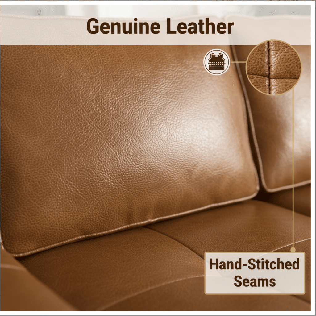 Boneless Brown Faux Leather Cloud Sectional Sofa with Chaise,L Shaped Modular Deep Seat Sofa Couch, No Assembly Required,Left-Hand Facing