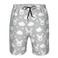 thumbnail image 3 of Balery Rabbit And Cloud Traje de Baño Estilo Hawaiano para Hombre, Shorts de Secado Rápido con Bolsillos-X-Large, 3 of 6