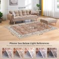 thumbnail image 2 of Boho Vintage Round Rug ft- Faux Wool Dreely Washable Area Rug Small Distressed Throw Rugs Floor Carpet for Door Mat Entryway Bedrooms Laundry (Round - ; Diameter Border ), 2 of 7