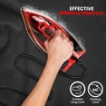 thumbnail image 2 of Utopia Home Steam Iron for Clothes - Non-Stick Soleplate - 1800W Clothes Iron With Auto-Off Safety Feature - Adjustable Thermostat Control, Variable Steam Control, Self-Clean, 8 Feet Cord Black/Red, 2 of 8