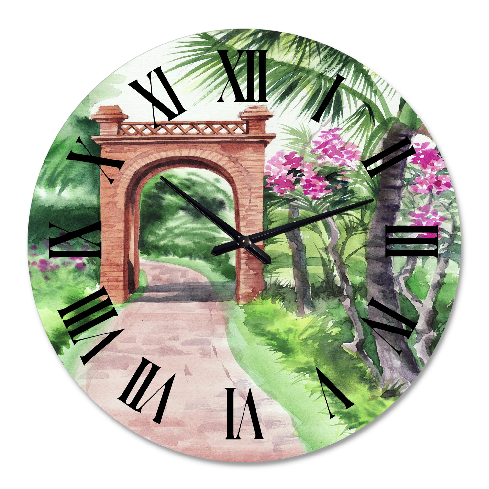 Designart 1 in Quartz Tropical Wall Clock