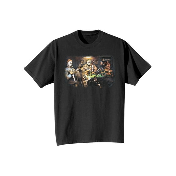 Slasher's Playing Poker Adult Fitted T-Shirt
