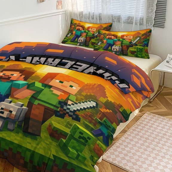 Fortnite Bedding Sets Twin Queen King Size Game Printed Bed Set 3Pcs Duvet Cover Bedroom Decor for Boys Girls Adult Gift 1Comforter 2 Pillowcases