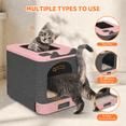 thumbnail image 3 of PHANCIR Enclosed Cat Litter Box with Lid, Easy to Clean with Includes Scoop & 4 Charcoal Deodorizer Bags,Pink, 3 of 7