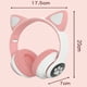 thumbnail image 2 of Auriculares Bluetooth para niños, Auriculares Plegables para niñas, Auriculares con Cable con Orejas de Gato con luz LED y micrófono para la Escuela/Tableta/teléfono móvil/PC, 2 of 5