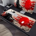 thumbnail image 4 of Japanese Samurai Desk Mat Anime Graffiti Large Gaming Mouse Mat with Stitched Edges,Non-Slip Waterproof Rubber Base Mous Mat 31.5"x11.8" Office Computer Keyboard Laptop Home, 4 of 6