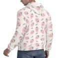 thumbnail image 6 of Xecao Floral Strawberr Pattern Men's Adult Pullover Hoodie,Hooded Sweatshirt-X-Large, 6 of 7