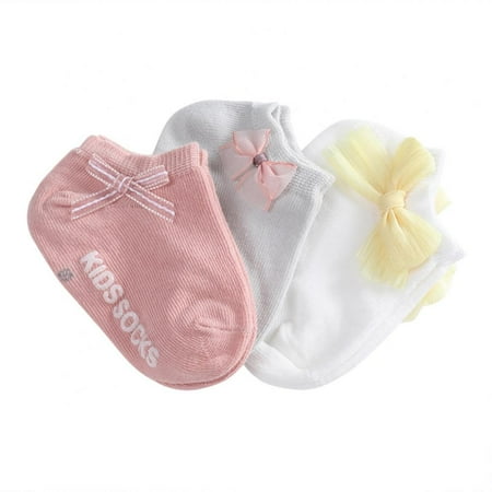 

3 Pairs Baby Girls Socks Toddler Ankle Socks Princess Sock