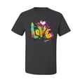 thumbnail image 2 of Wild Bobby, Colorful Rainbow Paint Love Streetwear Men's Graphic T-Shirt, Charcoal, Small, 2 of 3