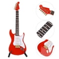 thumbnail image 4 of Peahefy Miniature Guitar,Electric Guitar Model,Miniature Red Electric Guitar Model Musical Instrument Crafts Ornament Gift, 4 of 8