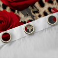 thumbnail image 4 of jejeloiu Leopard Blackout Curtain Set of 2,Red Rose Valentine,52x84 Inch, 4 of 6
