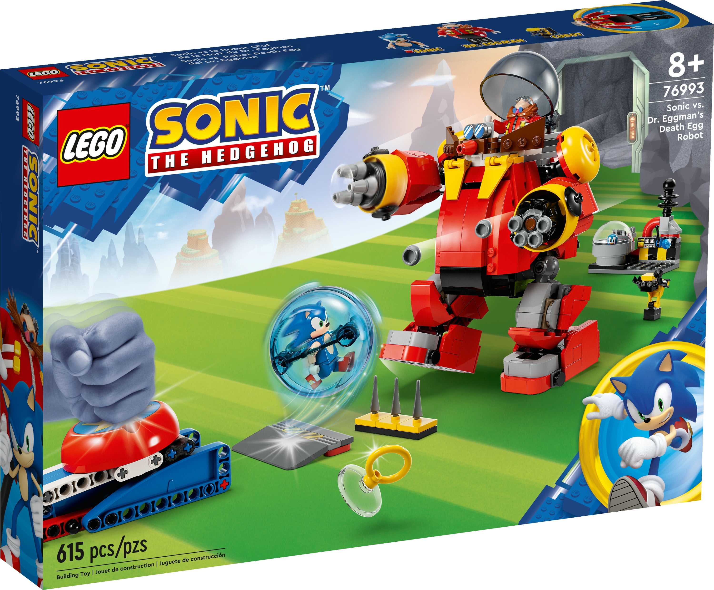 LEGO Sonic the Hedgehog Sonic vs. Dr. Eggman's Death Egg Robot 76993  Building Toy for Sonic Fans and 8 Year Old Gamers, Includes Speed Sphere  and Launcher Plus 6 Sonic Figures for