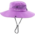thumbnail image 6 of Beach Kids Sun Hat, Protection Wide Brim Summer Bucket Hats for Girls Boys Purple, 6 of 6