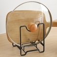 thumbnail image 3 of WRKEKC Clearance Countertop Dish Drainer Rack for Kitchen, Iron Pot Lid Organizer with Hollow Base, Rustproof Plate Drying Rack, 2 Sizes for Utensils Bowls Storage, 3 of 6