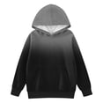 thumbnail image 3 of TQWQT Girls Oversized Hoodie Size 10-12 Sweatshirts Long Sleeve Gradient Black Hoodie Cute Hooded Pullover Hoodies Kids Preppy Clothes 11-12 Years, 3 of 4