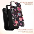 thumbnail image 4 of Cute Apple & Floral Pattern Phone Case, “Sweet Like Me” Text with Butterflies & Hearts, Fun Colorful Protective Cover for iPhone 16 15 14 13 12 11, 4 of 6