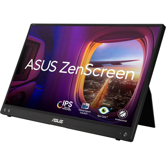 Restored ASUS ZenScreen 15.6” 1080P Portable Monitor (MB16ACVR) - Full HD, IPS, Eye Care, USB-C Power Delivery Monitor