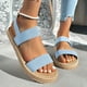 thumbnail image 1 of WILLBEST Sandalias Playa Moda Primavera Y Verano Sandalias De Mujer Suela Gruesa Tacón De Cuña Tacón Alto Boca De Pez Punta Abierta Transpirables Cómodas Lunares Gancho Estilo Casual, 1 of 6